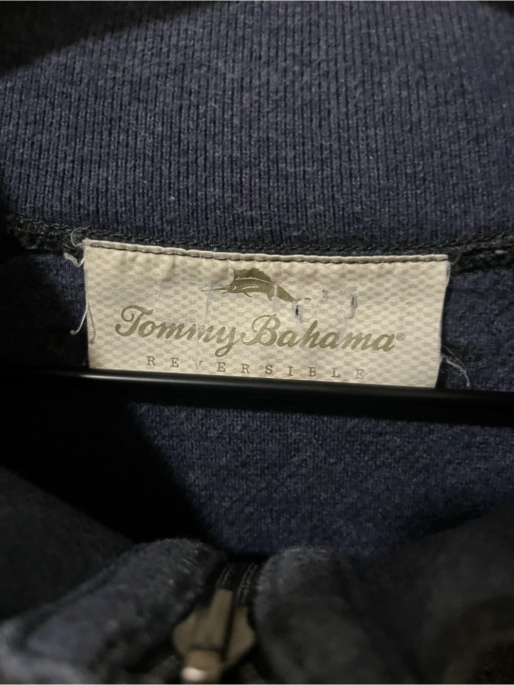 Los Angeles Rams Tommy Bahama Reversible 1/4 Zip Sweater Men Xl Blue Grey - Picture 3 of 9